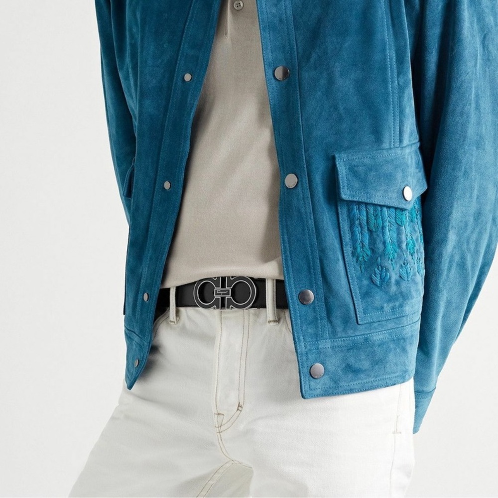 Salvatore Ferragamo Gancini Buckle Leather Belt